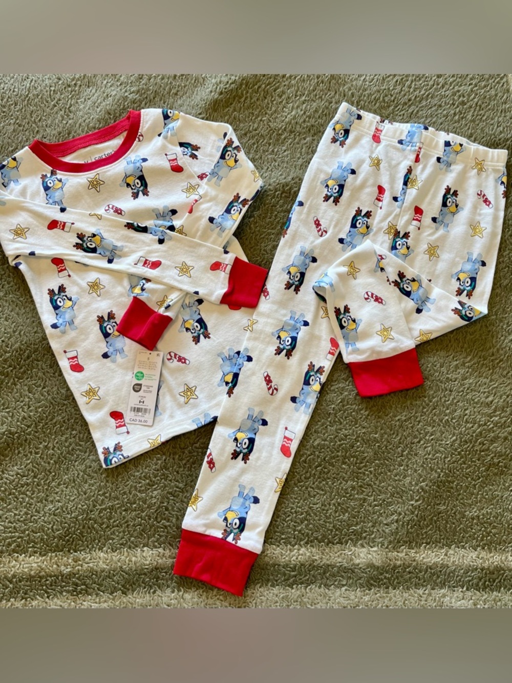NWT Bluey Christmas Pajamas Size 5A